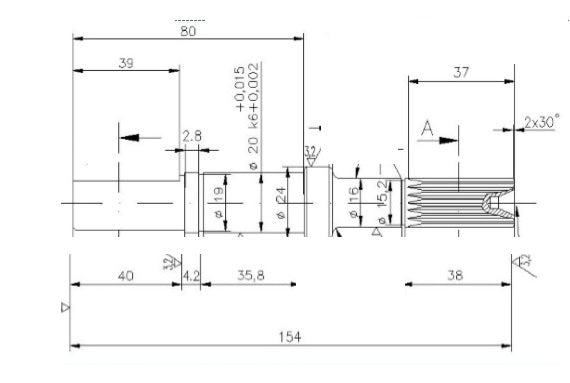 ALBERO POMPA PM 36/S