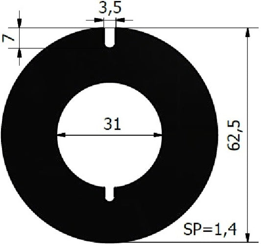 ANELLO RAS. 62.5x31x1.5