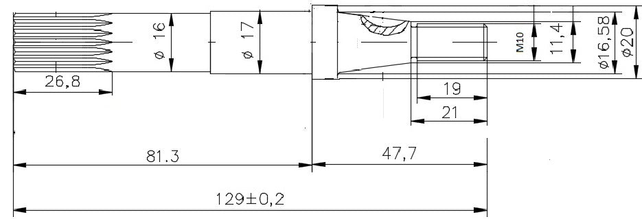 ST 153 PUMP SHAFT