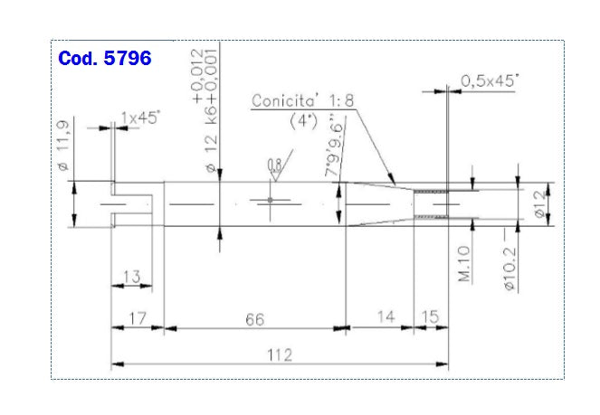 ST 233 PUMP SHAFT