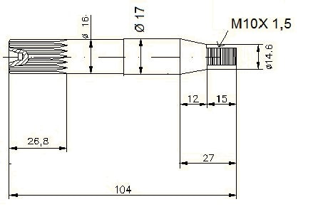 SR 100 PUMP SHAFT