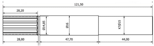 ST 440 PUMP SHAFT