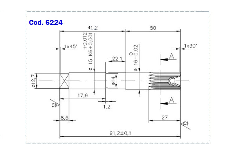 ST 343 PUMP SHAFT