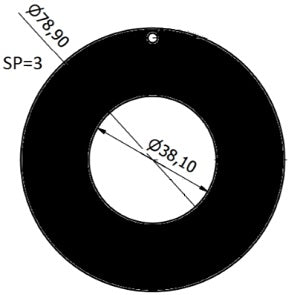 ANELLO RASAM 79x38x3 PERNO 3 MM