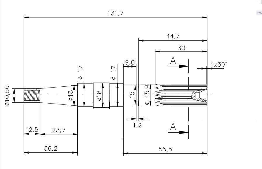 PUMP SHAFT JB XX