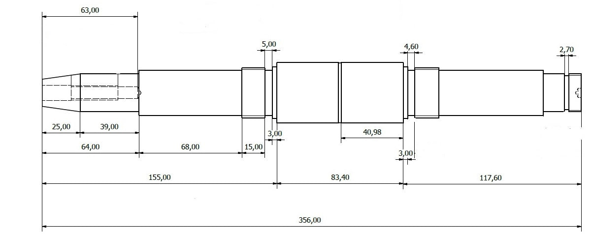 DOUBLE BODY PUMP SHAFT