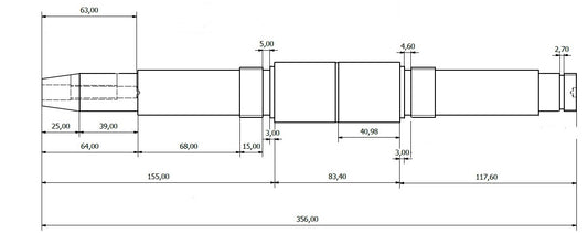 DOUBLE BODY PUMP SHAFT