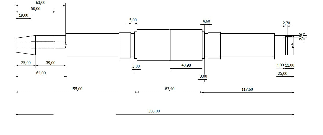 DOUBLE BODY PUMP SHAFT