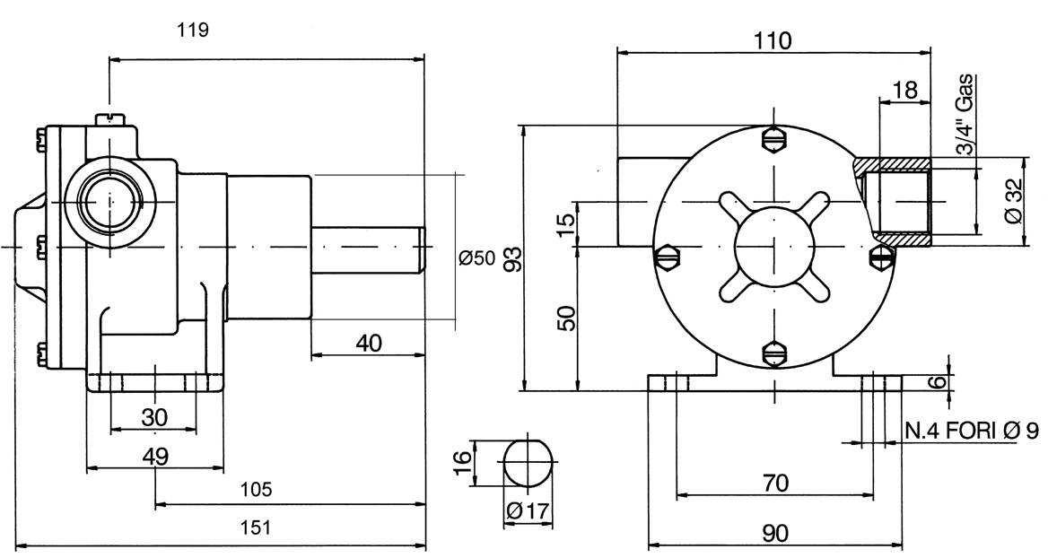 PM 35 PUMP WITH SUPPORT