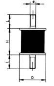 SUPPORTO VV 25X25-M6-50IRHD